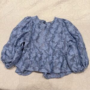 Free People Open Back Floral Top